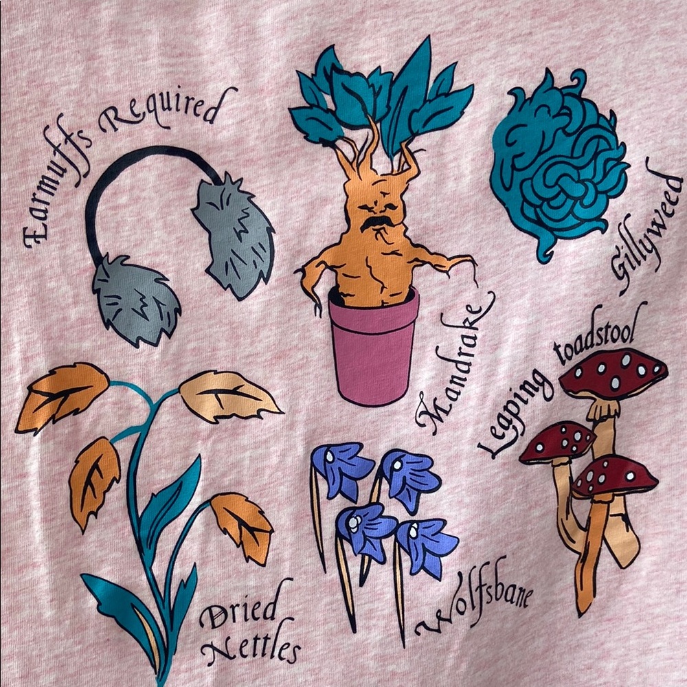 Harry Potter x Vera Bradley Gardening/ Herbology tee Whimsical Design